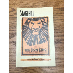 Stagebill Playbill The Lion King